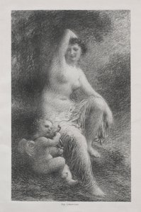 Venüs ve Aşk Tanrısı by Ignace Henri Jean Fantin Latour