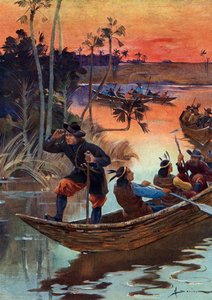 Rene Robert Cavelier de La Salle (1643-1687), Fransız kaşif ve arkadaşları, Fransa için Mississippi Nehri