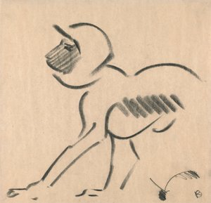 çömelmiş maymun by Henri Gaudier-Brzeska