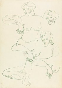Bir Kadın Figürü Üzerine Beş Çalışma by Henri Gaudier Brzeska
