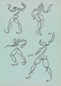 Dans Eden Figürlerle İlgili Dört Çalışma by Henri Gaudier Brzeska