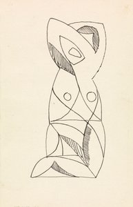 Diz Çömelmiş Kadın Figürü by Henri Gaudier Brzeska