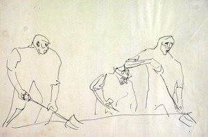 işçiler by Henri Gaudier-Brzeska