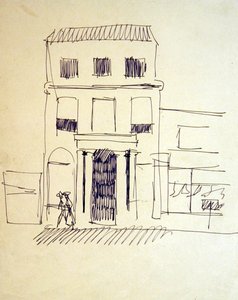 Rakamlarla Londra Sokağı; kadın gezinti by Henri Gaudier Brzeska