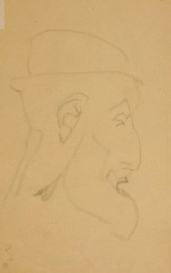 Yaşlı Bir Adamın Portresi, sağ profil by Henri Gaudier-Brzeska