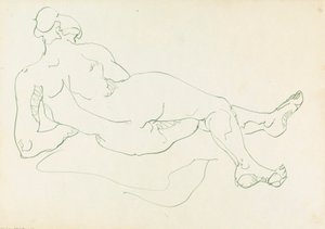 Uzanan Kadın Figürü by Henri Gaudier-Brzeska