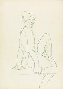 Oturan Kadın Figürü by Henri Gaudier-Brzeska