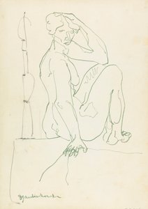 Oturan Kadın Figürü by Henri Gaudier Brzeska