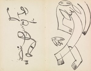 Dans Eden İki Figür Çalışmaları by Henri Gaudier Brzeska