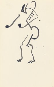 "Kızıl Taş Dansçısı" Çalışması, 1914 by Henri Gaudier-Brzeska