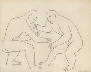 Güreşçiler by Henri Gaudier-Brzeska