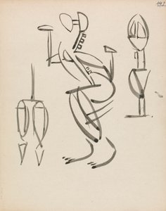 Üç Figür Çalışmaları by Henri Gaudier-Brzeska
