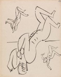 Bir Kadın Figürü İçin Üç Çalışma by Henri Gaudier Brzeska