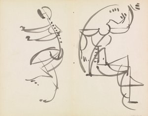 İki Figür Çalışması by Henri Gaudier Brzeska