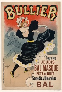 Bullier, Her Perşembe Bal maskesi, gece partisi, 1896.