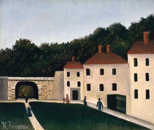 Bir parkta yürüyüşçüler by Henri J.F. Rousseau