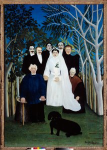 1905 civarındaki düğün. Henri Rousseau dit Le Douanier tarafından yapılan boyama (1844-1910)