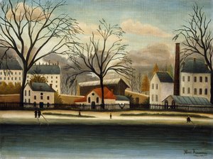 banliyöler; Banlieue, c.1896 by Henri J.F. Rousseau