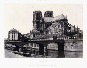Notre-Dame Kilisesi, XII. yüzyıl, c.1852 (tuz baskı) by Henri Jean Louis (attr.to) Le Secq