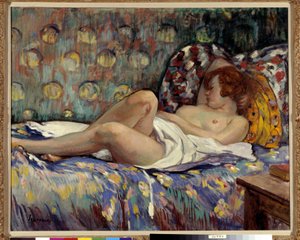 Nu Longe Tablosu Henri Lebasque (1865-1937) Zorunlu söz: Koleksiyon vakfı Provence, marsilya