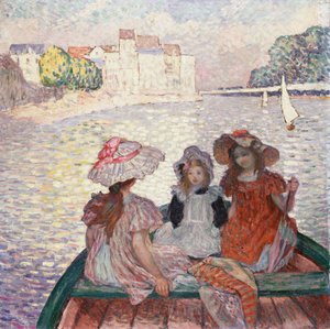 Bir Teknede Üç Kız by Henri Lebasque
