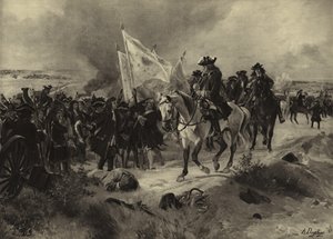 Battle of Ramillies, 1706 (gravure)