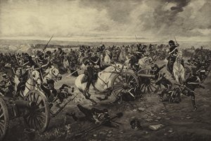 Waterloo Savaşı, 1815 (gravür)