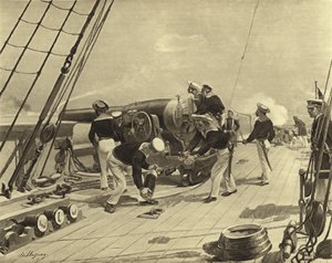 İskenderiye bombardımanı, 1882 (gravür)