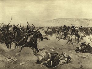 Ağır Tugay Hücumu, Balaclava Muharebesi, 1854 (gravür) by Henri Louis Dupray