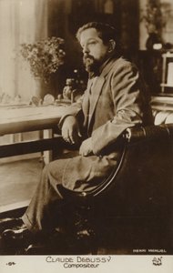 Claude Debussy, Fransız besteci (1862-1918) (s/b fotoğraf)