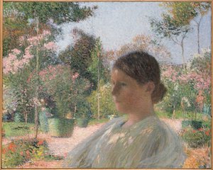 Bahçede, yaklaşık 1904. by Henri Martin