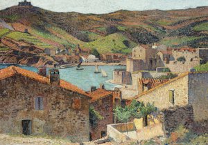 Liman Manzaralı Collioure Köyü,