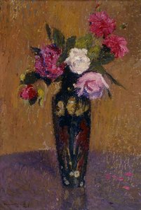 Çiçek Vazosu, 1916 by Henri Martin