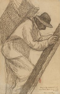 Merdivendeki İşçi by Henri Martin