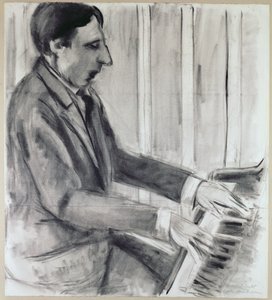 Alfred Cortot (kalem, mürekkep ve suluboya) by Henri Matisse
