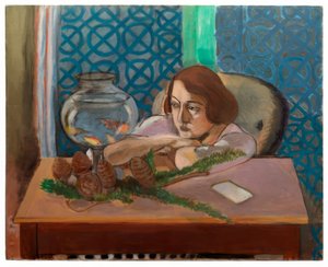 Akvaryum önünde bir kadın by Henri Matisse