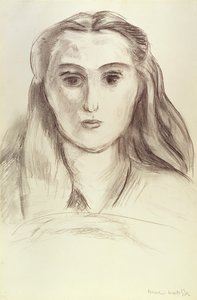 Saçları Açık Genç Bir Kadın Portresi (L.N. Delektorskaya) by Henri Matisse