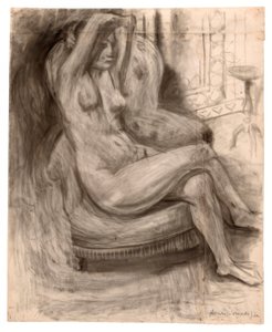Kollarını Kaldırmış Oturan Çıplak by Henri Matisse