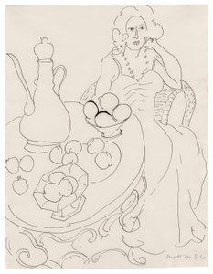 Servis Masasının Önünde Oturan Kadın by Henri Matisse