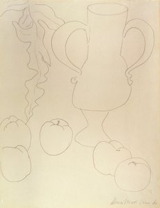 Sürahi ve Şeftalilerle Natürmort by Henri Matisse