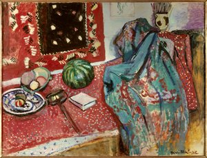 Kırmızı halı ile natürmort 1906 (tuval üzerine yağlıboya) by Henri Matisse