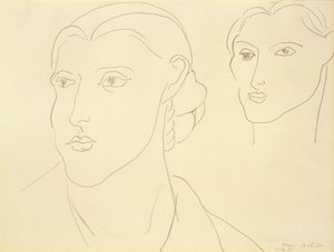 İki Kadın Başı Çalışması by Henri Matisse