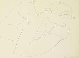 Kollarını kavuşturmuş kadın by Henri Matisse