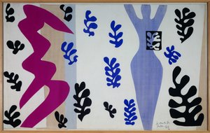 jazz - le lanceur de couteaux 1943 (Tuval üzerine monte edilmiş kağıt üzerine kesilmiş ve yapıştırılmış guaj kağıt) by Henri Matisse