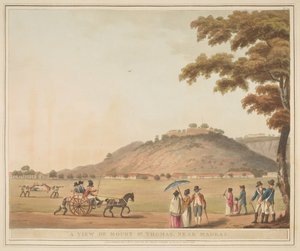 James Hunter'dan (ö.1792) sonra, Madras yakınlarındaki St. Thomas Dağı'nın bir görünümü