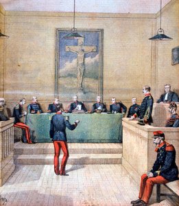 Yüzbaşı Dreyfus, askeri mahkeme huzurunda, 1894 by Henri Meyer