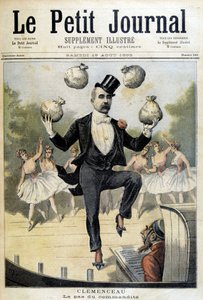 Georges Clemenceau, İngiliz Sterlini ile hokkabazlık yapıyor - 19/08/1893 tarihli “Le Petite Journal”da by Henri Meyer