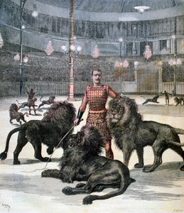 Hipodromda aslan evcilleştirme, Paris, 1891 by Henri Meyer