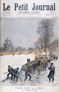 Donmuş Sen Nehri, kış, Paris, 1895