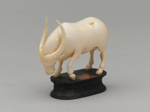 Siyah fil, satranç taşı, Hindistan, 1820 dolaylarında